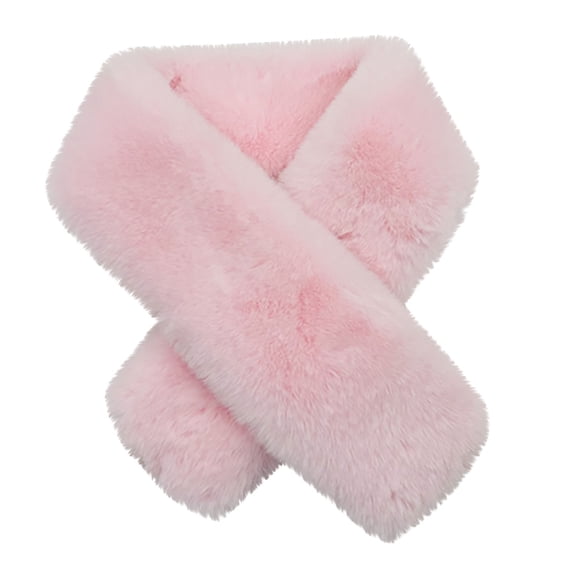 TERGAYEE Fur Collar Scarf for Women,Winter Warm Soft Cozy Furry Loophole Scarf Wrap,Faux Fur Scarves Neck Shrug,Thickened Furry Scarf Wrap Fashion Accessories