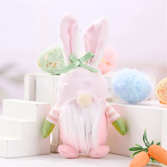 TERGAYEE Gnome Easter Decorations, Easter Bunny Gnomes Ornaments, Bunny Easter Gnomes for -Table Decoration Easter Gifts