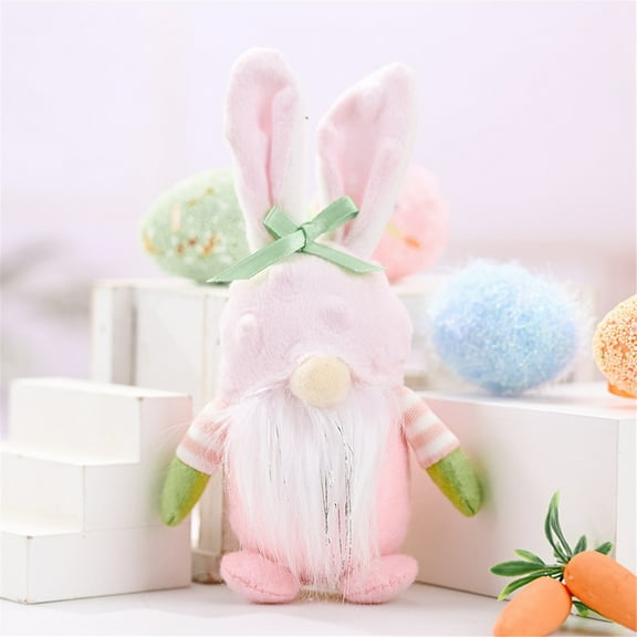 TERGAYEE Gnome Easter Decorations, Easter Bunny Gnomes Ornaments, Bunny Easter Gnomes for -Table Decoration Easter Gifts
