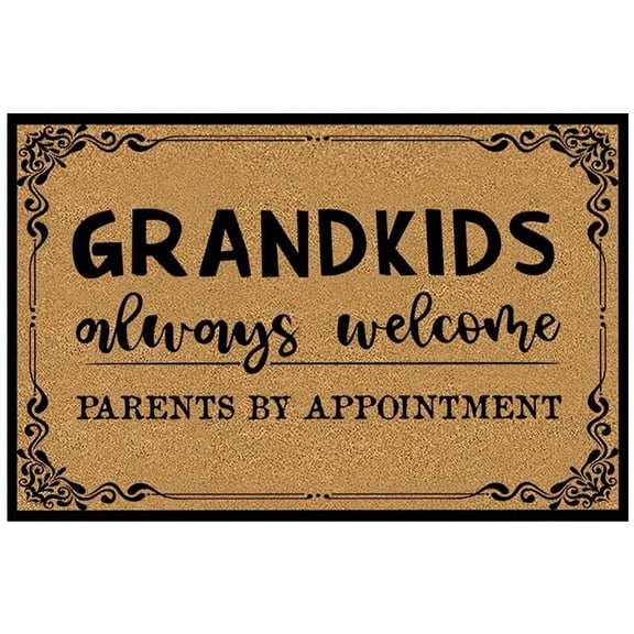 TERGAYEE Grandkids Always Welcome Parents by Appointment Doormat,To Make Appointments For Interesting Indoor And Outdoor Doormats,Welcome Indoor Outdoor Doormat Non-Slip Rug,Warm House Gifts