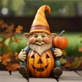 thumbnail image 1 of TERGAYEE Halloween Decorations Outdoor Garden Decoration with Light Resin Home Statue Fall Pumpkin Gnome Statue for Holiday Decoration Collectible Statue, 1 of 4