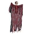 thumbnail image 1 of TERGAYEE Halloween Hanging Skeleton with Blood Gauze,Halloween Hanging Ghost,Hanging Skeleton Ghost, Halloween Party Decoration, Hanging Skull Horror Ghost for Haunted House Entrance Decoration, 1 of 8