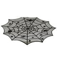 thumbnail image 1 of TERGAYEE Halloween Lace Spiderweb Tablecloth,Halloween Tablecloth,Round Spider Web Table Cover Topper for Halloween Table Decorations Festive Party Supplies, 1 of 7