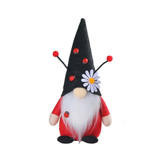TERGAYEE Halloween Ladybug Gnomes Plush Decor,Rudolph Faceless Doll Goblin Plush Toy Home Decoration,Kitchen Tiered Tray Decor,Ladybird Gnomes Plush