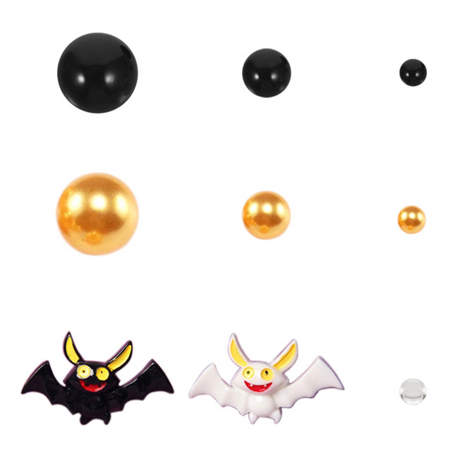 TERGAYEE Halloween Vase Filler Decor,Orange Floating Pearl Beads, Vase