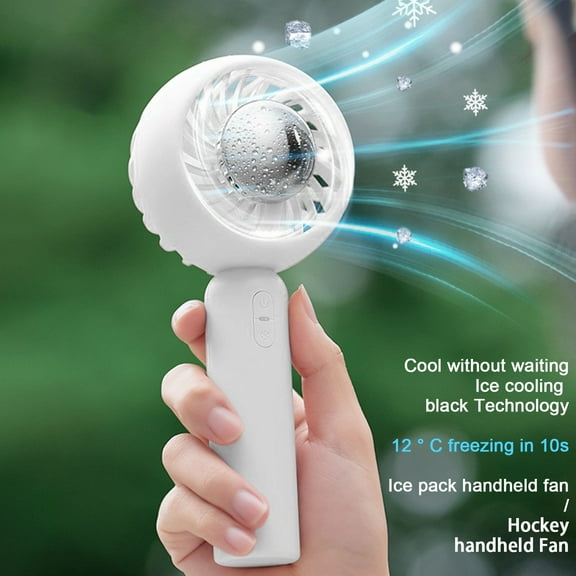 TERGAYEE Handheld Cooling Fan,Handheld Fan Mini Air Conditioner Refrigeration Fan,Ice Cooling Mode with 3 Speed Wind,for Outdoor,Indoor,Commute,Office,Travel