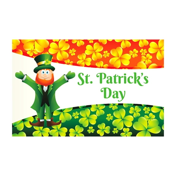 TERGAYEE Happy St Patricks Day Backdrops for Photography,St. Patrick's Day Photo Background Banner Green Shamrock for Irish Luck Day Saint Patrick's Party Supplies Wall Decorations