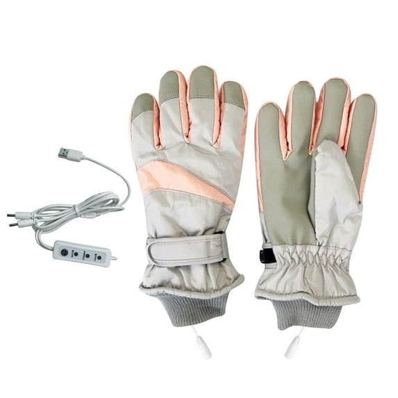 TERGAYEE Heated Gloves for Men Women,USB Winter Heating 3rd Gear Temperature Regulation Windproof Outdoor Bike Ride Warm Gloves Used for Outdoor Sports in Winter