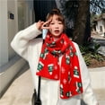 thumbnail image 1 of TERGAYEE Holiday Scarf Printed Scarf For Women Holiday Gift Long Unisex Scarf Lightweight Soft Sheer Holiday Decor, 1 of 7