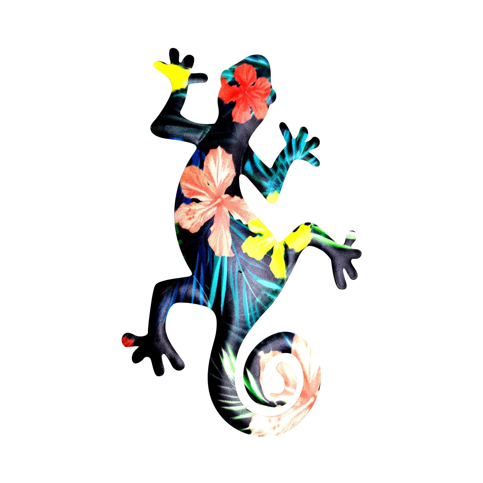 TERGAYEE House Lizard Wall Art Decor,Metal Colorful Lizard Outdoor