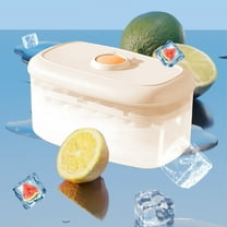 TERGAYEE Ice Cube Tray Food Grade 28 Grid Ice Cube Tray With Lid and Bin Ice Shovel Summer Ice Tray Large Ice Cube Molds Easy One Click Release Stackable Ice Cube Mold Summer Essentials