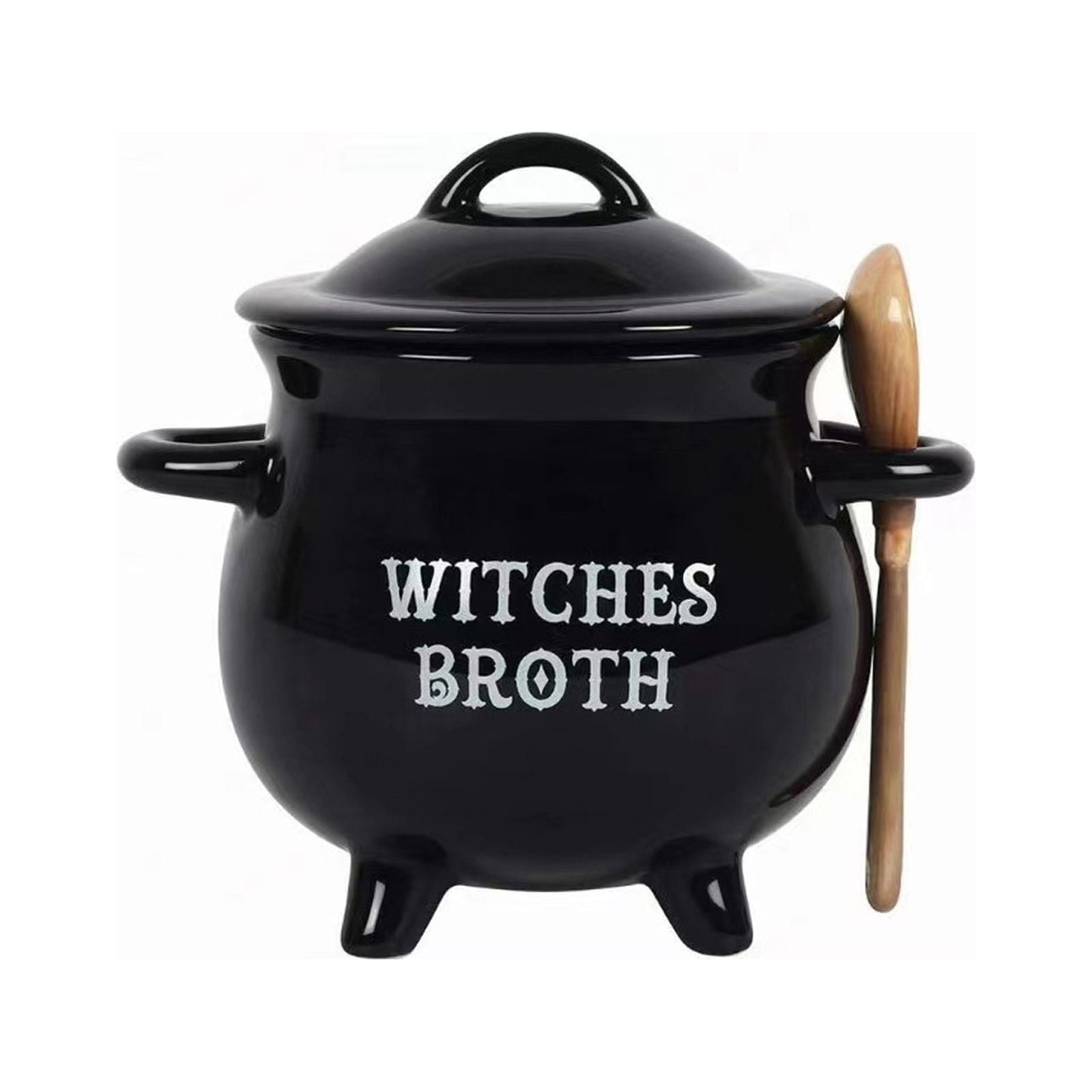 TERGAYEE Iron Cauldron with Lid for Spells,Sugar Pot,Ideal for smudging,incense burning,ritual purpose,decoration,halloween decoration,candle holder