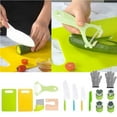 thumbnail image 1 of Vikakiooze Kids Knives Set for Real Cooking,15pcs Toddler Knife Set with Cutting Board,Kids Safe Knife,Peeler,Plastic Potato Slicers,Fruit Cutters and Fork Picks for Kitchen, 1 of 9