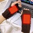 thumbnail image 1 of TERGAYEE Knit Winter Gloves For Women Warm,USB Heated Gloves Mitten,Rechargeable Hand Warming Gloves,Double Sided Constant Temperature Heating Gloves, 1 of 6
