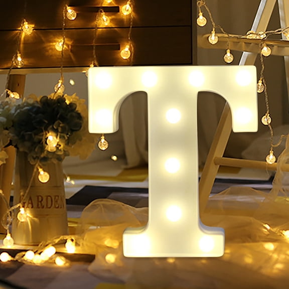 TERGAYEE LED Light Up Marquee Letters,26 Alphabet with Lights for Wedding enGagement Birthday Party Table Decoration bar Christmas Night Home