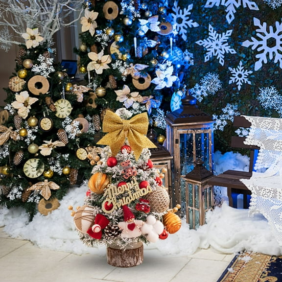 TERGAYEE LED Luminous Small Christmas Trees, Christmas Tree Crafts Christmas Decorations Tabletop Christmas Trees Party Decorations Desk Decor Home Decor Christmas Gifts