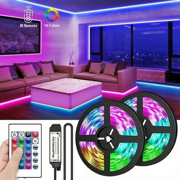 Vikakiooze LED Strip Lights,9.84ft 5V Flexible LED Lights,RGB Cuttable LED Strip Lights for TV Backlight,Decorations