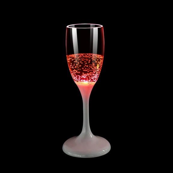 Vikakiooze LED Wine Champagne Flute Glasses,Colored Plastic Champagne Flutes Drinking Glasses Glow in the Dark Colorful Glowing Cups for Birthday Christmas Halloween Weddings Gifts