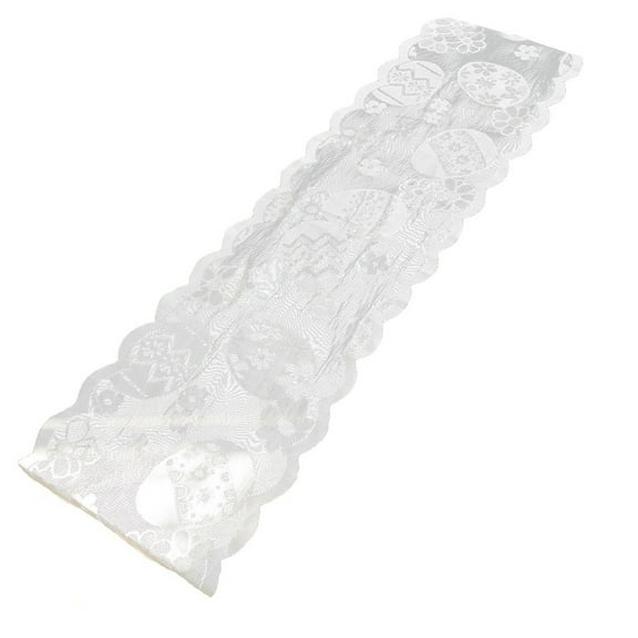 TERGAYEE Lace Easter Table Runners,Easter Eggs Table Runner,Easter Table Decorations for Home Dining Room,Easter Party Decorations Supplies