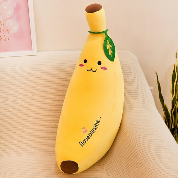 TERGAYEE Large Banana Pillows Banana Shaped Dolls Toys, Plush Stuffed Animal Dolls Soft Comfortable Feel Companion Sleeping Toys Suitable as Christmas Gifts Birthday Gifts
