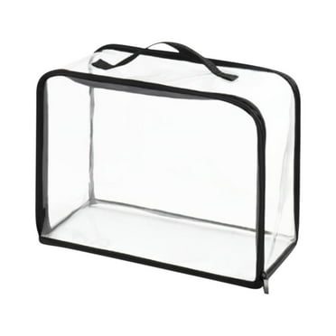 TERGAYEE Large Clear Travel Packing,Clear Vinyl Zippered Storage Bags See Through Moving Bag Plastic Storage Bags PVC Multipurpose Pouch with Handle