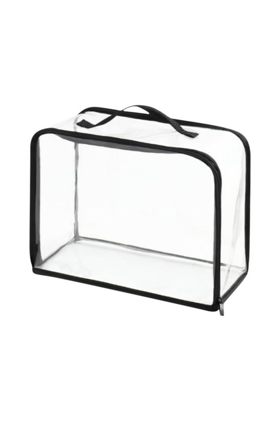Large Clear Travel Packing,Clear Vinyl Zippered Storage Bags See Through Moving Bag Plastic Storage Bags PVC Multipurpose Pouch with Handle
