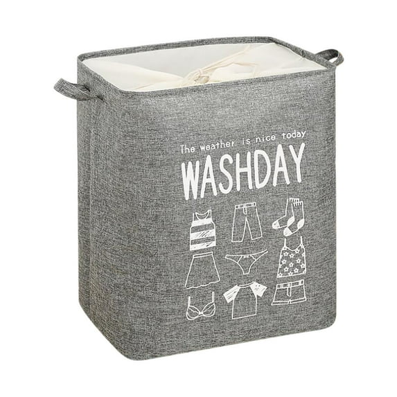 TERGAYEE Large Laundry Basket,With Durable Handle,Waterproof Drawstring Collapsible Laundry Hamper,Dirty Clothes Storage Basket for Bedroom,Bathroom,College Dorm
