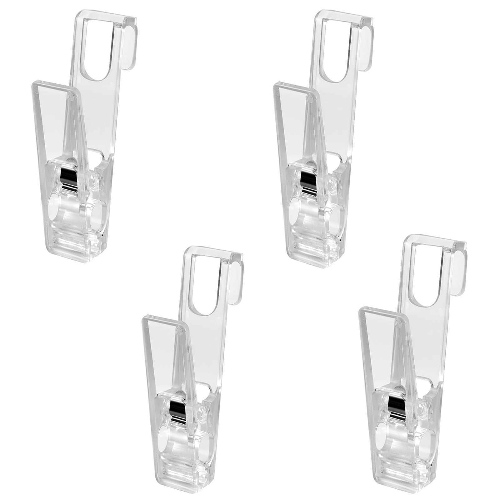 TERGAYEE Laundry Hooks with Clips,Clear Plastic Hanging Laundry Hooks