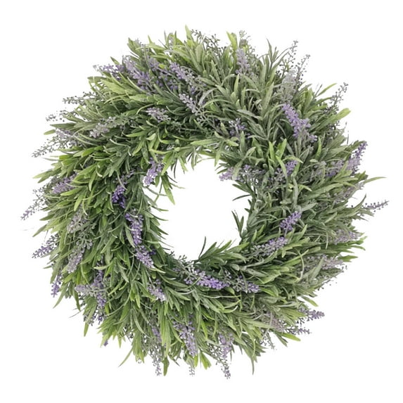 TERGAYEE Lavender Simulation Garland Ring,Door wreaths for front door outside, Elegant and Comfortable Wreaths Decoration, Artificial Flowers for Decoration