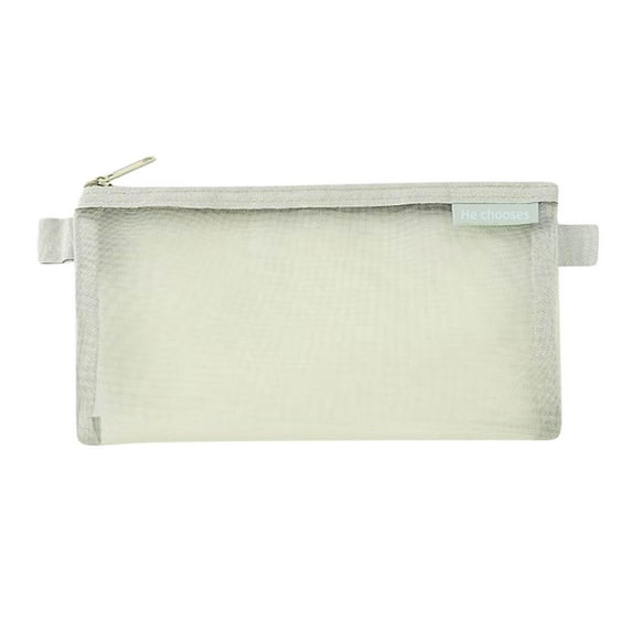 TERGAYEE Mesh Pen Bag,Nylon Mesh Pen Pouch with Zipper Pencil Case Stationery Storage Bag for Home Office Supplies Cosmetics Travel Accessories