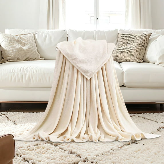 TERGAYEE Microfiber Fleece Flannel Blanket, Coral Fleece Blanket Cozy Blanket, Soft and Comfortable Excellent Elasticity, Exquisite Craftsmanship Delicate Texture Blanket 21.6"x29.5"/55x75cm