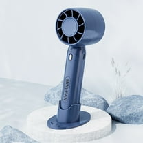 TERGAYEE Mini Handheld Fan,Battery Operated Fan with Base,90° Adjustable USB Rechargeable Small Desk Fan 5 Speed for Home Office Travel