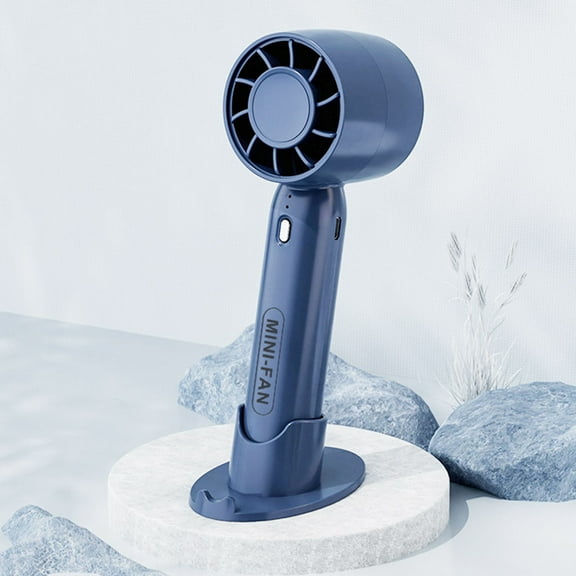 TERGAYEE Mini Handheld Fan,Battery Operated Fan with Base,90° Adjustable USB Rechargeable Small Desk Fan 5 Speed for Home Office Travel