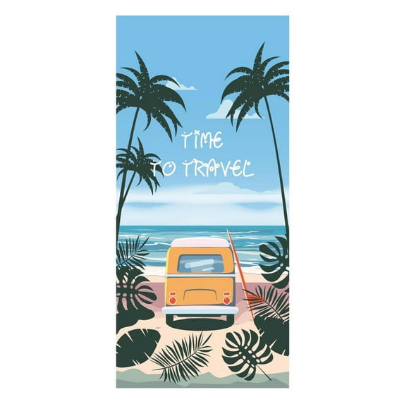 TERGAYEE New Summer Beach Cartoons Theme Beach Towel, Quick Drying Swimming Beach Towel Absorbent Bath Towel Beach Blanket, Vacation Multi-Purpose Towel for Travel Swimming Pool 59x27.5Inch/150x70cm