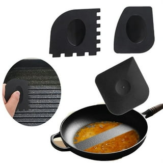 Pan Scrapers Dish Scraper Tool Set, 3Pack Cast iron Cleaner Food  Polycarbonate Plastic Pot Scraper, Iron Skillet Scrubber for Cleaning  Grease, Kitchen