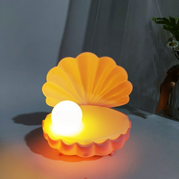 TERGAYEE Pearl Night Light,Mermaid Decoration conch Night Lamp Christmas Night Light conch Baby Night Light for Home Room Bedroom Decor