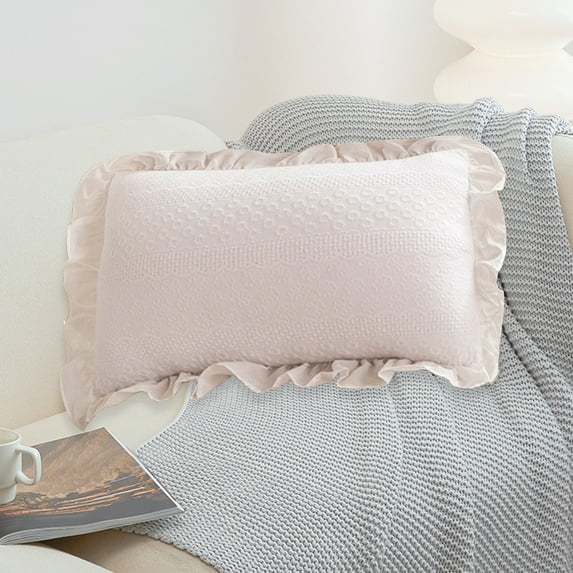 TERGAYEE Pillow Covers Soft Decorative Throw Pillows Covers Bedside Pillowcase Living Room Sofa Cushion Office Waist Sofa Pillowcase Soft Decorative Throw Pillows Covers Home Supplies