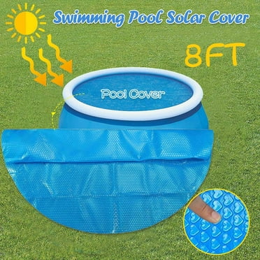 TERGAYEE Pool Cover,8ft Dust Pool Cover Protector,Pool Cover for Round Inflatable-Pool Cover Protector Heat Retaining Blanket