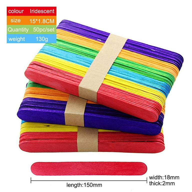 Art Box Wooden Lolly Craft Sticks - 50pc Art Box Wooden Lolly Craft Sticks - 50pc