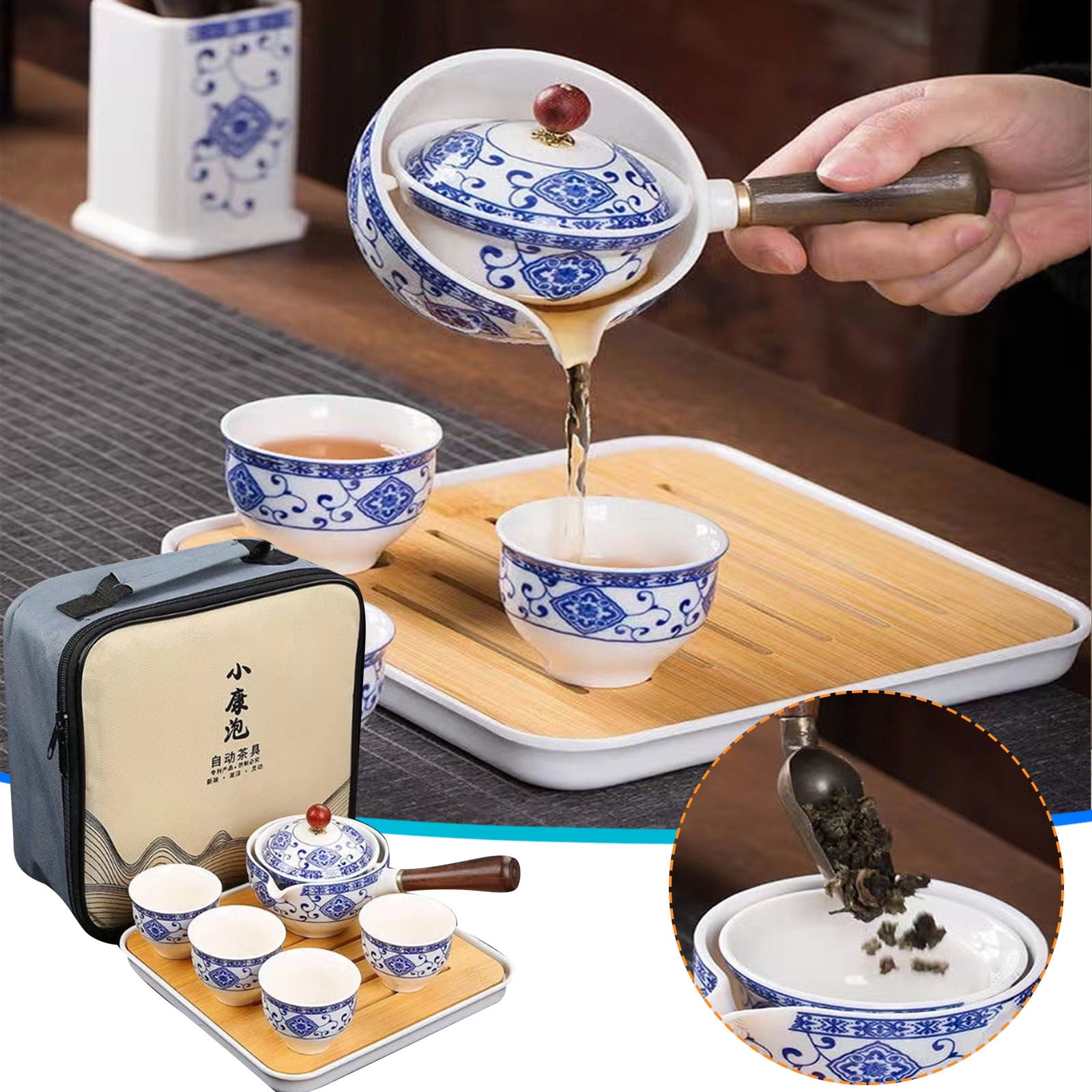 TERGAYEE Portable Chinese Tea Set,Porcelain Chinese Ghana Ubuy