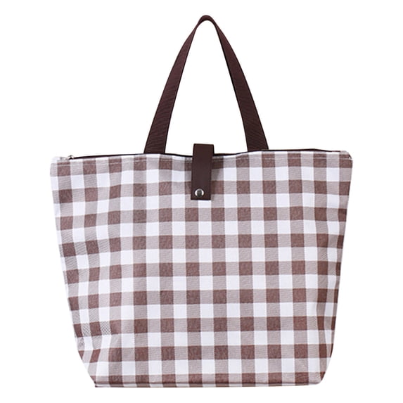 TERGAYEE Portable Oxford Cloth Shopping Bag,Reusable Grocery Bag,Insulated Bags Leakproof Lunch Cooler Tote for Adult,Insulated Lunch Box for Beach,Picnic,Wor