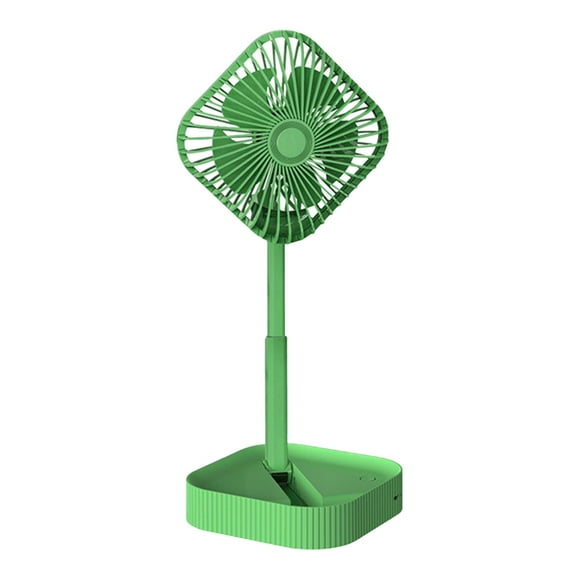 TERGAYEE Portable Pedestal Fan,Folding Portable Telescopic Floor/USB Desk Fan,3 Speeds Super Quiet Adjustable Height and Head Great for Office Home Outdoor Camping