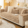 thumbnail image 1 of TERGAYEE Rabbit Plush Sofa Cover,Non-Slip Sofa Cushion Covers,Super Soft Faux Fur Throw Couch Cover,Puffy Couch Cushion Covers Washable Furniture Protector, 1 of 7