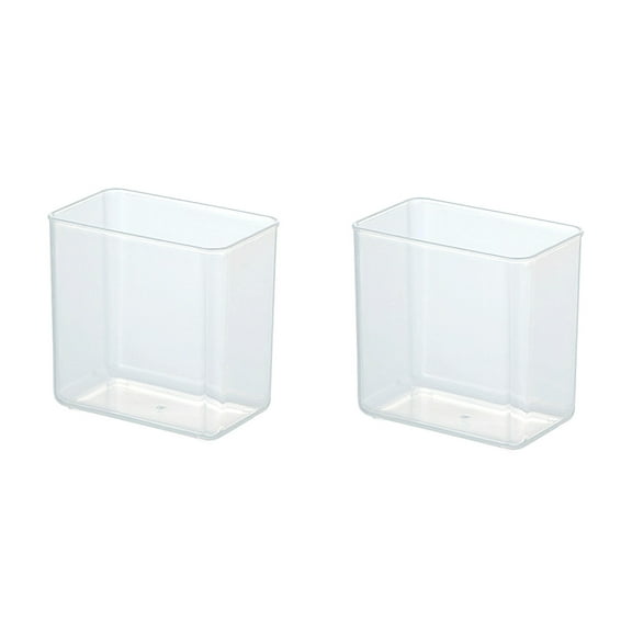 TERGAYEE Refrigerator Organizer Container,2pcs Fridge Side Door Storage Containers Plastic Translucent,Kitchen Household Sundries Storage Box,Plastic Wall Mount Organizer