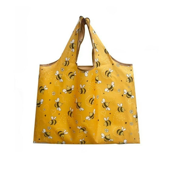 TERGAYEE Reusable Grocery Bag,Foldable Grocery Bags Washable Sturdy Large Nylon Tote Bags,Durable Reusable Shoulder Bag For Women