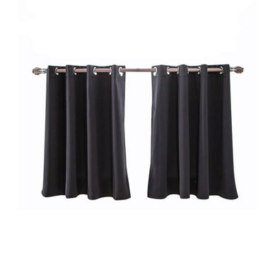 TERGAYEE Short Blackout Curtains,For Bedroom Adjustlabe Length Rod Pocket Thermal Insulated Kitchen/Basement/Bathroom Window Curtain Drapes,29*36in