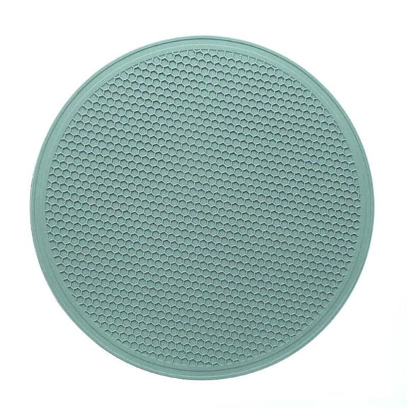 Vikakiooze Silicone Microwave Mat,Round 11.81" x 11.81" Heat Resistant Multifunctional Mat,Multi-Use Silicone Trivet Pot Holders,Drying Mat for Kitchen Counter
