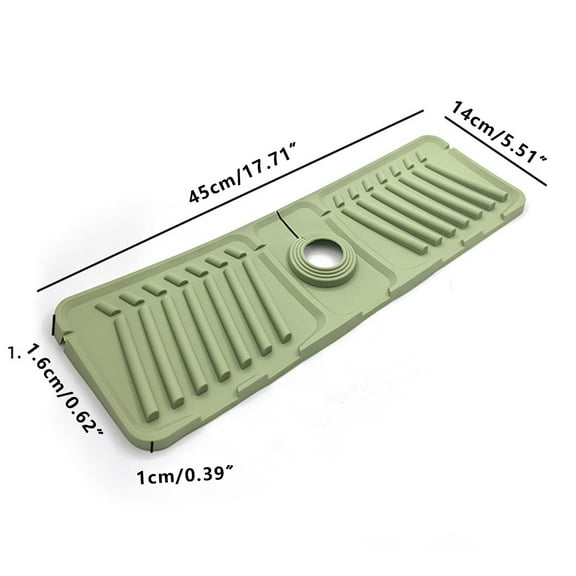 TERGAYEE Silicone Sink Splash Guard,Slope Auto-flow Kitchen Sink Splash Guard,Silicone Sink Protectors,Counter Dry & Clean Gadget Accessories