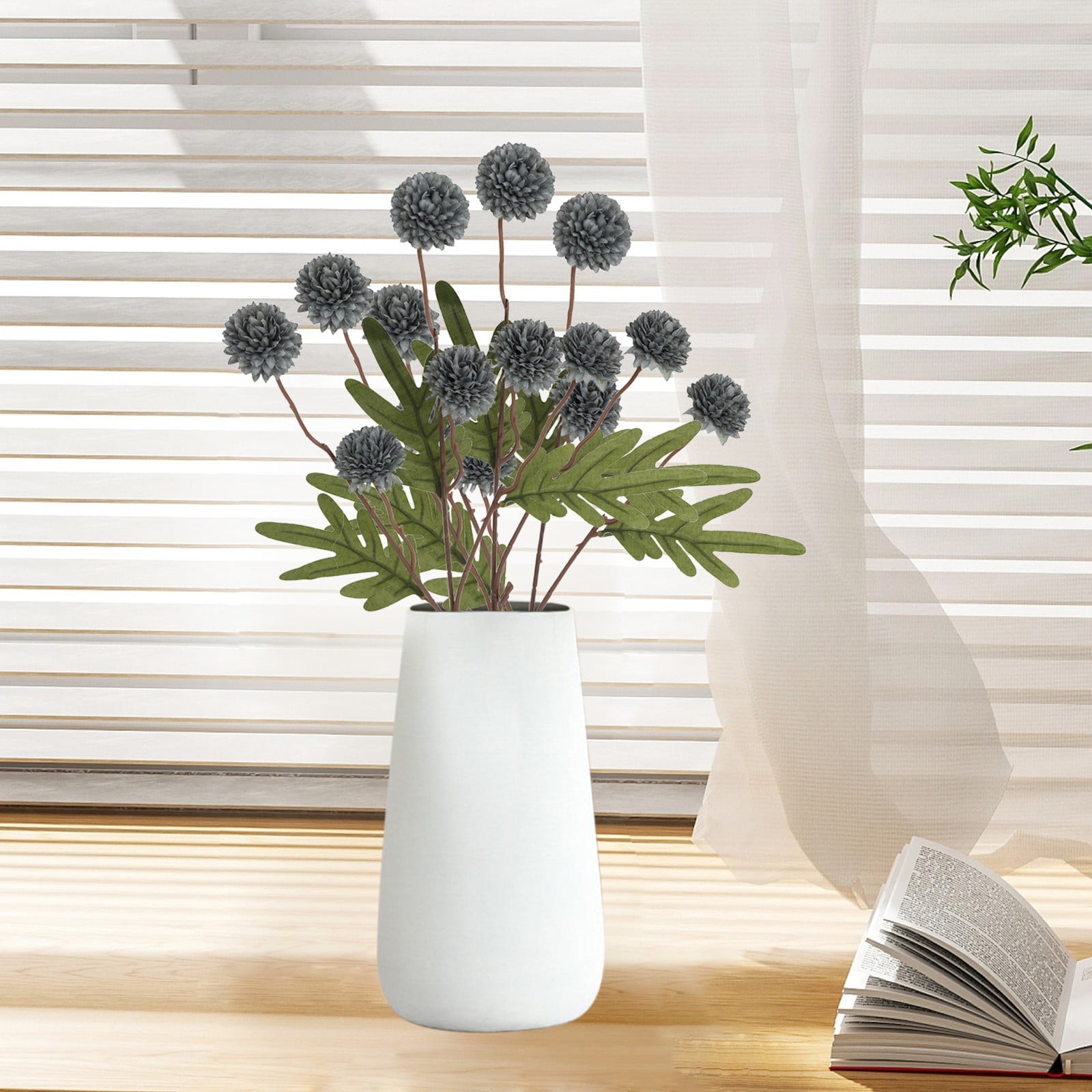 TERGAYEE Simulated 5 Head Scallion Ball 5 Head Chrysanthemum Wedding ...