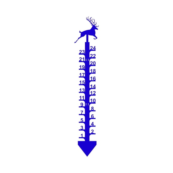 TERGAYEE Snow Gauge Outdoor,Handmade Metal Snow Measuring Stick Snow Gauges,Winproof Snowfall Measuring Gauge Snow Ruler for Yard,Lawn,Garden